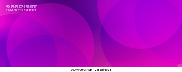 Abstractas líneas superpuestas y círculos de fondo geométrico con colores degradados. Diseño moderno de Vector de moda
