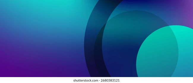 Abstractas líneas superpuestas y círculos de fondo geométrico con colores degradados, Vector EPS10