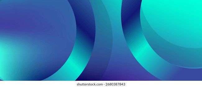 Abstractas líneas superpuestas y círculos de fondo geométrico con colores degradados, diseño moderno