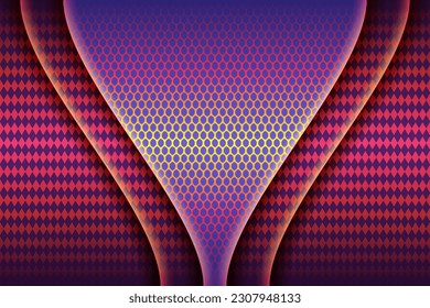 Abstract overlapping lines geometric background with cool gradient backdrop graphic template for brochure, banner, wallpaper, mobile screen