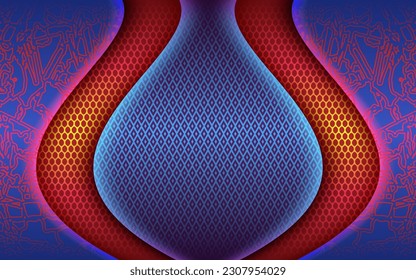 Abstract overlapping lines geometric background with cool gradient backdrop graphic template for brochure, banner, wallpaper, mobile screen