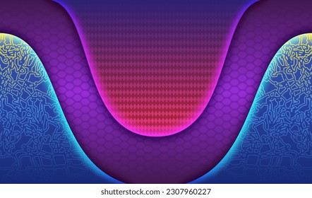 Abstract overlapping lines geometric background with cool gradient backdrop graphic template for brochure, banner, wallpaper, mobile screen