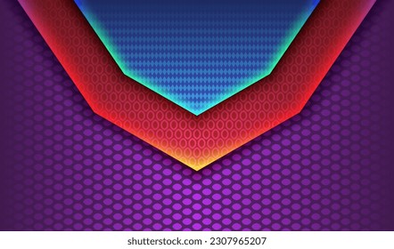 Abstract overlapping lines geometric background with cool gradient backdrop graphic template for brochure, banner, wallpaper, mobile screen