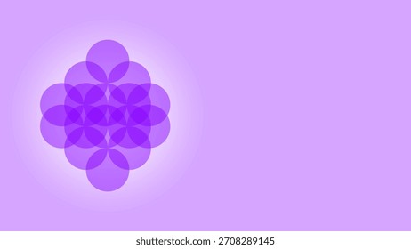 Fondo Abstractas de círculos púrpuras superpuestos