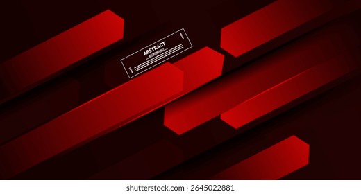 Abstract overlapping red arrow shape background. Simple dynamic color pattern design. Vector eps10