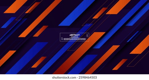 Abstract overlapping shapes on dark 3D background. Colorful pattern with lines. Vector Eps10