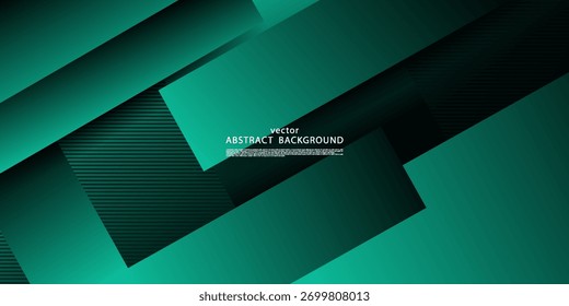 Abstract overlapping square pattern background. Green element color background concept. Vector eps10