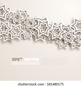 Abstract Overlapping Stars background. Vector Illustration EPS10.