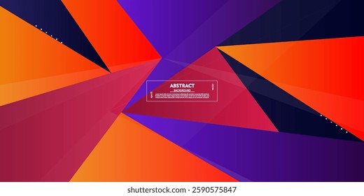 Abstract overlapping triangle colorful 3D background on dark background. Overlapping paper cut design pattern background. Vector Eps10
