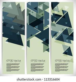 abstract overlapping triangle elements background illustration. eps10 vector format