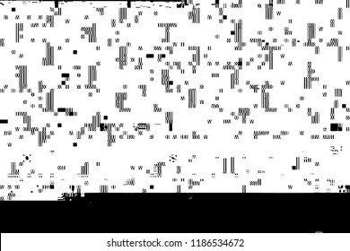 Abstract overlay glithc grunge texture. Distress design black and white texture. EPS10 vector.
