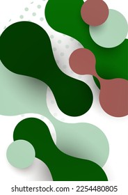 Abstract overlay shapes. Wavy shapes, flowing elements, flow lines. Trendy futuristic design for banner, flyer, poster, logo. Vector illustration.