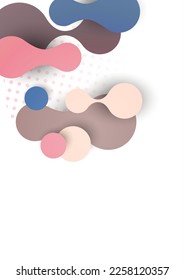 Abstract overlay shapes. Wavy shapes, flowing elements, flow lines. Trendy futuristic design for banner, flyer, poster, logo. Vector illustration.