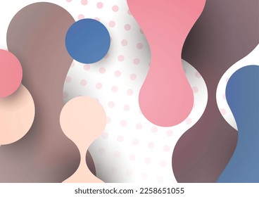 Abstract overlay shapes. Wavy shapes, flowing elements, flow lines. Trendy futuristic design for banner, flyer, poster, logo. Vector illustration.