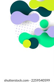 Abstract overlay shapes. Wavy shapes, flowing elements, flow lines. Trendy futuristic design for banner, flyer, poster, logo. Vector illustration.