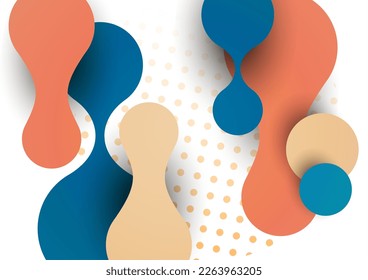 Abstract overlay shapes. Wavy shapes, flowing elements, flow lines. Trendy futuristic design for banner, flyer, poster, logo. Vector illustration.