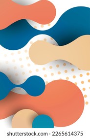 Abstract overlay shapes. Wavy shapes, flowing elements, flow lines. Trendy futuristic design for banner, flyer, poster, logo. Vector illustration.