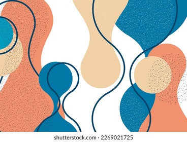Abstract overlay shapes. Wavy shapes, flowing elements, flow lines. Trendy futuristic design for banner, flyer, poster, logo. Vector illustration.