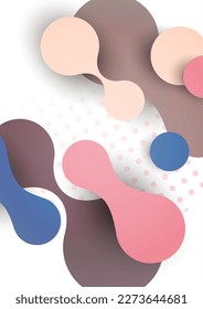 Abstract overlay shapes. Wavy shapes, flowing elements, flow lines. Trendy futuristic design for banner, flyer, poster, logo. Vector illustration.