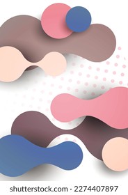 Abstract overlay shapes. Wavy shapes, flowing elements, flow lines. Trendy futuristic design for banner, flyer, poster, logo. Vector illustration.