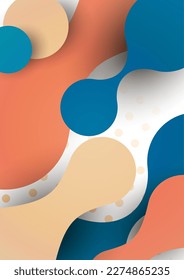 Abstrakte Overlay-Formen. Wavy Formen, fließende Elemente, Fließlinien. Trendy futuristische Design für Banner, Flyer, Poster, Logo. Vektorgrafik.