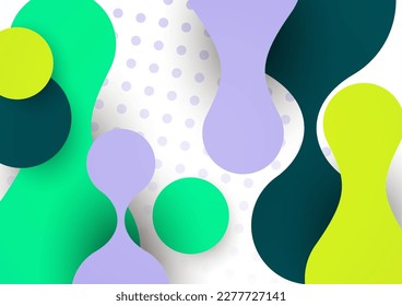 Abstract overlay shapes. Wavy shapes, flowing elements, flow lines. Trendy futuristic design for banner, flyer, poster, logo. Vector illustration.