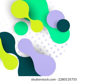 Abstract overlay shapes. Wavy shapes, flowing elements, flow lines. Trendy futuristic design for banner, flyer, poster, logo. Vector illustration.