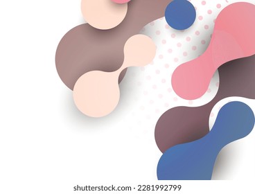 Abstract overlay shapes. Wavy shapes, flowing elements, flow lines. Trendy futuristic design for banner, flyer, poster, logo. Vector illustration.
