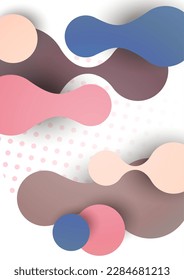 Abstract overlay shapes. Wavy shapes, flowing elements, flow lines. Trendy futuristic design for banner, flyer, poster, logo. Vector illustration.