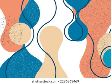 Abstract overlay shapes. Wavy shapes, flowing elements, flow lines. Trendy futuristic design for banner, flyer, poster, logo. Vector illustration.