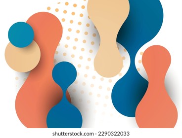 Abstract overlay shapes. Wavy shapes, flowing elements, flow lines. Trendy futuristic design for banner, flyer, poster, logo. Vector illustration.
