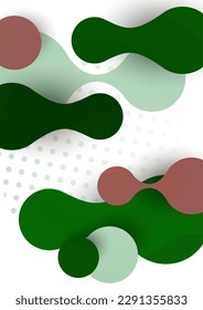 Abstract overlay shapes. Wavy shapes, flowing elements, flow lines. Trendy futuristic design for banner, flyer, poster, logo. Vector illustration.
