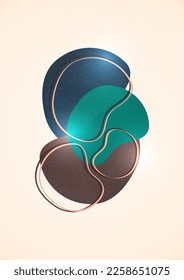 Abstract overlay shapes. Wavy shapes, smooth fluid gradient elements, flow lines. Trendy futuristic design for banner, flyer, poster, logo. Vector illustration.