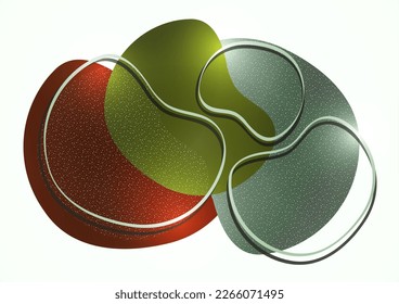 Abstract overlay shapes. Wavy shapes, smooth fluid gradient elements, flow lines. Trendy futuristic design for banner, flyer, poster, logo. Vector illustration.