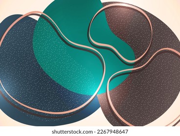Formas de superposición abstractas. Formas onduladas, elementos de gradiente de fluido suave, líneas de flujo. Diseño futurista de moda para banner, volante, afiche, logo. Ilustración vectorial.