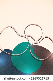 Abstract overlay shapes. Wavy shapes, smooth fluid gradient elements, flow lines. Trendy futuristic design for banner, flyer, poster, logo. Vector illustration.