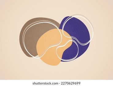 Abstract overlay shapes. Wavy shapes, smooth fluid gradient elements, flow lines. Trendy futuristic design for banner, flyer, poster, logo. Vector illustration.