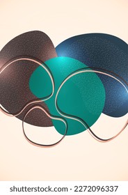 Abstract overlay shapes. Wavy shapes, smooth fluid gradient elements, flow lines. Trendy futuristic design for banner, flyer, poster, logo. Vector illustration.