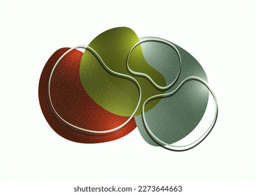 Abstract overlay shapes. Wavy shapes, smooth fluid gradient elements, flow lines. Trendy futuristic design for banner, flyer, poster, logo. Vector illustration.