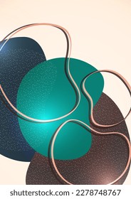 Abstract overlay shapes. Wavy shapes, smooth fluid gradient elements, flow lines. Trendy futuristic design for banner, flyer, poster, logo. Vector illustration.