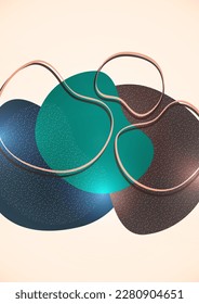 Formas de superposición abstractas. Formas onduladas, elementos de gradiente de fluido suave, líneas de flujo. Diseño futurista de moda para banner, volante, afiche, logo. Ilustración vectorial.