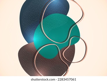 Abstract overlay shapes. Wavy shapes, smooth fluid gradient elements, flow lines. Trendy futuristic design for banner, flyer, poster, logo. Vector illustration.