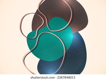 Abstract overlay shapes. Wavy shapes, smooth fluid gradient elements, flow lines. Trendy futuristic design for banner, flyer, poster, logo. Vector illustration.