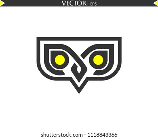 Abstract Owl Chat. Vector Illustration icon