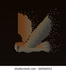 Abstract owl of circles