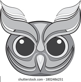 Abstract owl head icon design