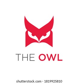Abstract Owl Head logo - vector illustration. Emblem design