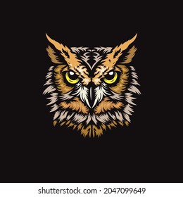 abstract owl head Vector illustration