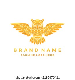 Abstract owl logo design vector illustration