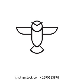 Abstract owl logo template vector icon design